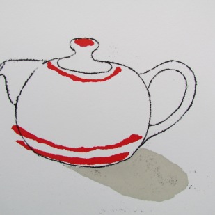 tripe teapot (red)